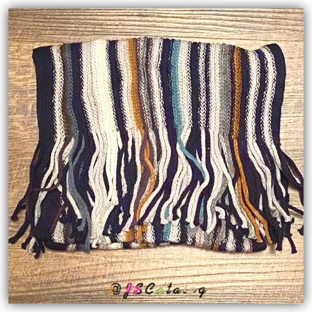 Colorful Striped Knit Scarves